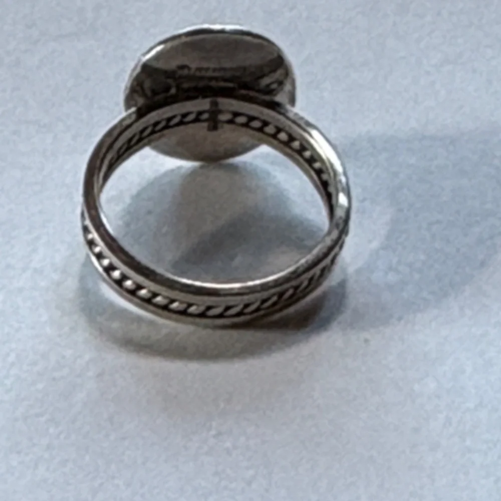 Vintage sterling silver and turquoise Navajo ring